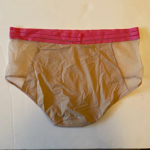 BNWT Maison Lejaby Sunny Nufit Pink Panty Set Nude Pink Yellow XXL - Picture 3 of 8